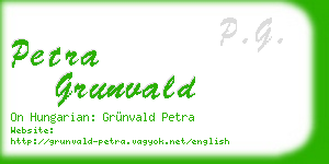 petra grunvald business card